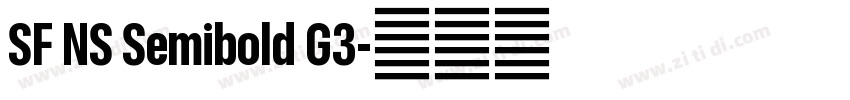 SF NS Semibold G3字体转换